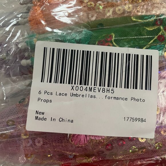 6-Pack Mini Lace Embroidered Umbrellas - Picture 7 of 13
